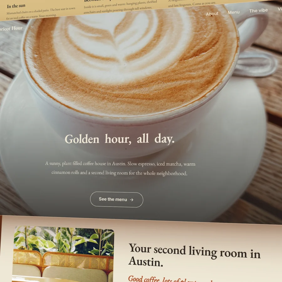 Desktop view: Apricot Hour