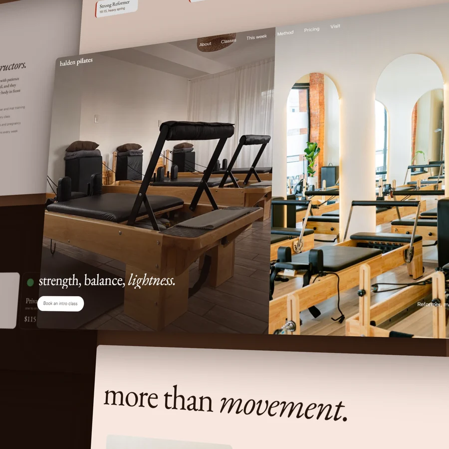 Halden Pilates: freies Konzept für ein Pilatesstudio