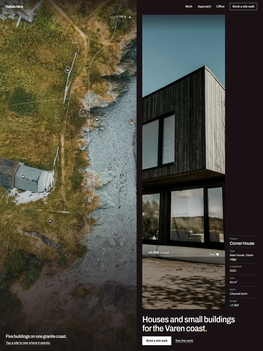 Datum Nine: freies Konzept für ein Architekturbüro