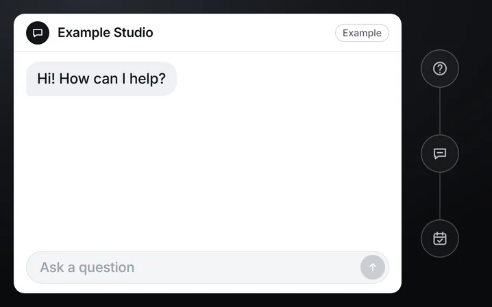 Example: a chatbot answers a question